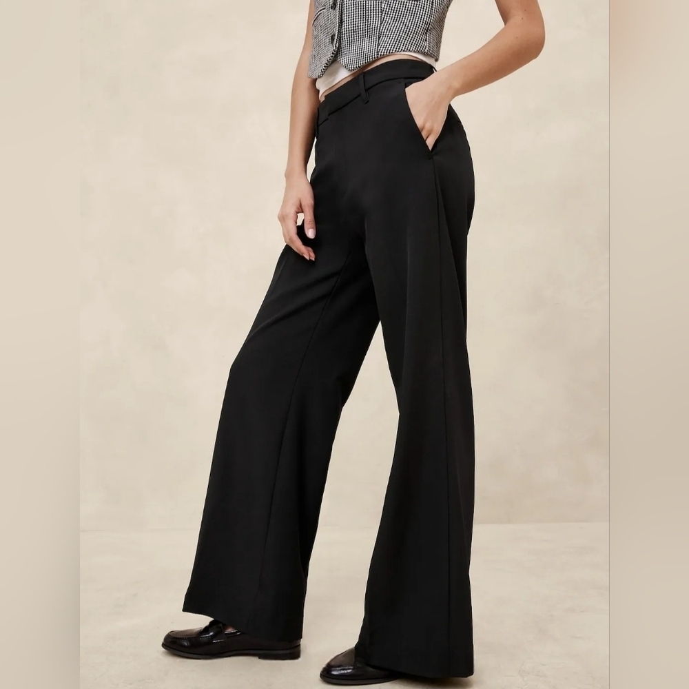 NWT | Merona | Women's Wide-Leg Dress Pants | Black | Size: 10 - Picture 3 of 13
